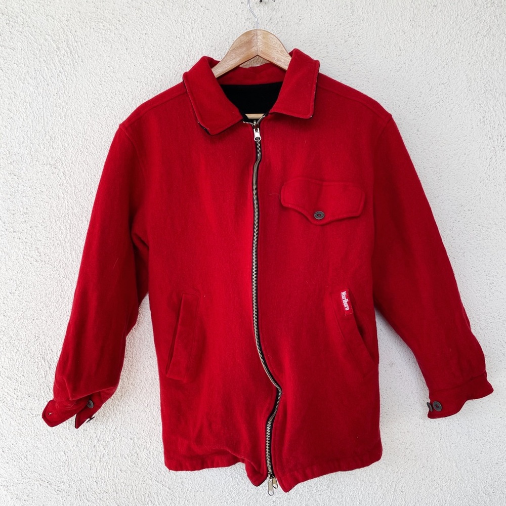 Reversible wool Marlboro jacket